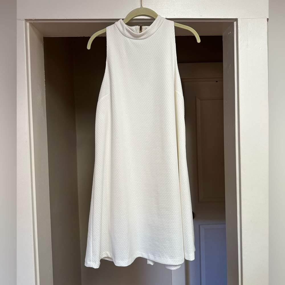 White midi dress